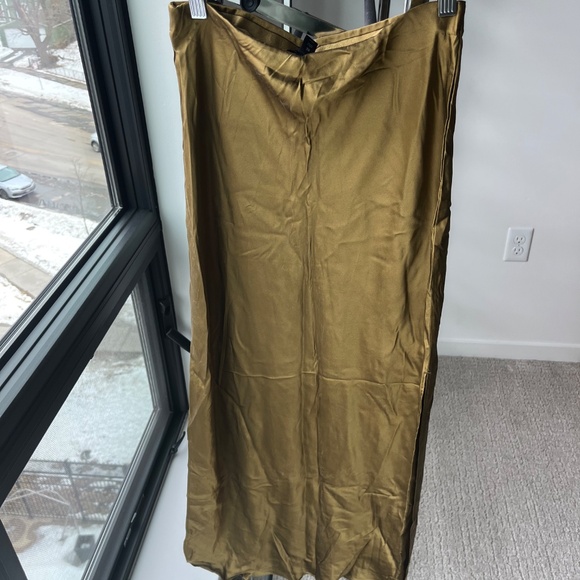 Banana republic olive green Dreamer silk maxi dress XS - Picture 2 of 5